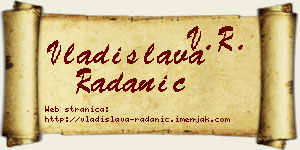 Vladislava Radanić vizit kartica